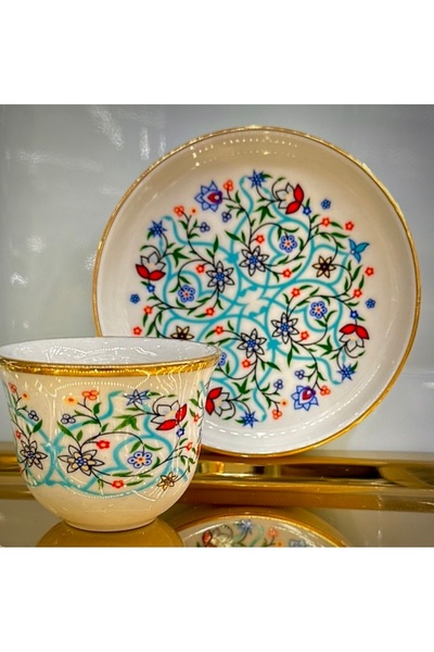 DUKKANI ISTANBUL 18 Piece Mirra Cup Tea Cup Set
