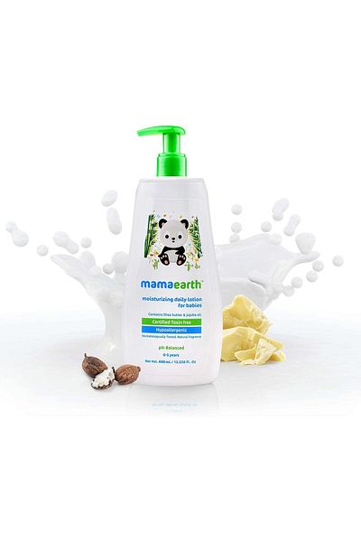 Mamaearth Moisturizing Daily Lotion For Babies Contains Shea Butter & Jojoba Oil (400 ML)