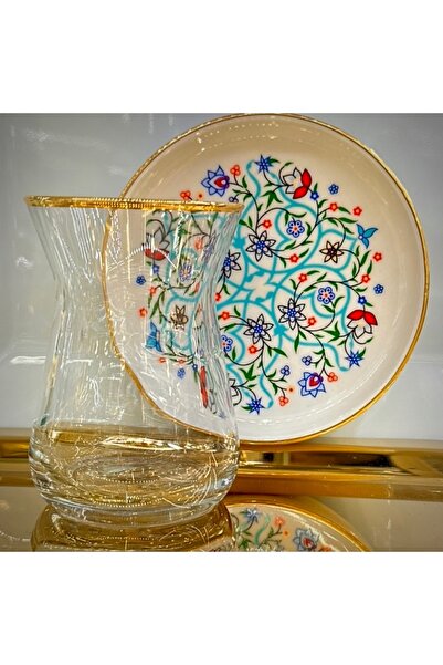 DUKKANI ISTANBUL 18 Piece Mirra Cup Tea Cup Set