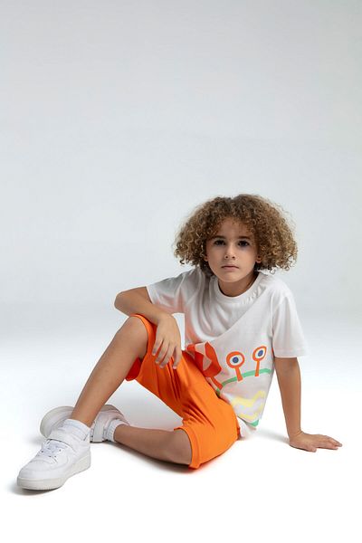 Rolypoly Boy's White Bermuda Suit