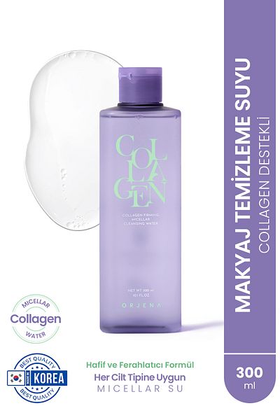 Orjena 300ml Collagen Extract Collagen Firming Micellar Face and Makeup Cleansing Water