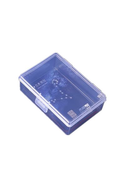 SPELT 9X6Cm Mini Clear Item Jewelry Playing Card Storage Box Organizer Box with Clip Lid