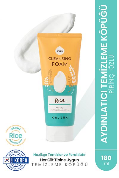 Orjena Cleansing Foam (Rice) Rice Extract Facial Cleansing Foam 180ml