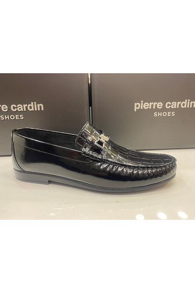 Pierre Cardin ανδρικό loafer μαύρο λουστρίνι καθημερινές μπαλαρίνες