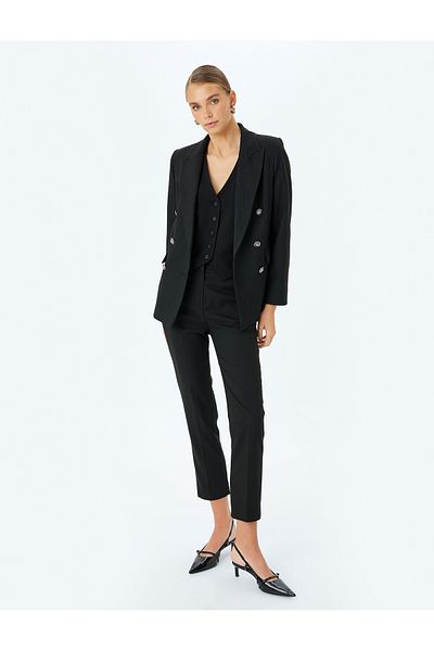 Koton High Waist Slim Fit Cigarette Pants