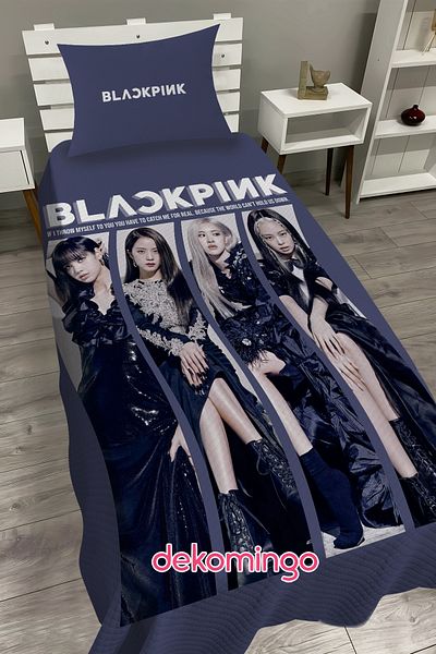 dekomingo Dark Black Pink Baby and Children's Room Pike Set