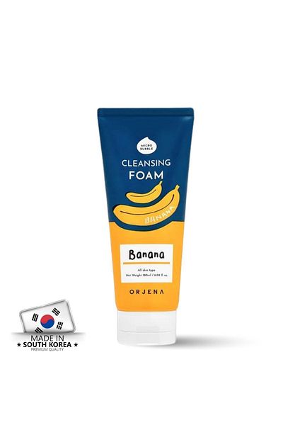 Orjena Banana Cleansing Foam - Banana Extract Facial Cleansing Foam, Nourishing and Moisturizing - 180ml
