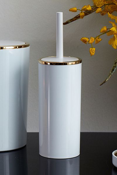 Prima Nova Lenox Toilet Brush White Gold Color