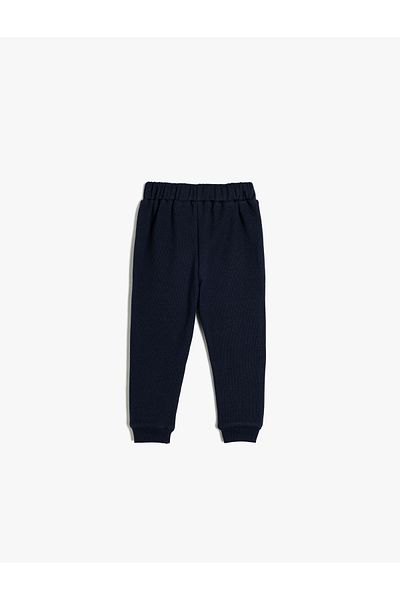 Koton Bavlněné tepláky Basic Jogger se šněrováním v pase