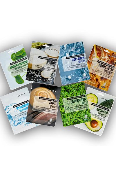 Orjena Natural Moisture Sheet Mask Suitable for All Skin Set of 7 Skin Care