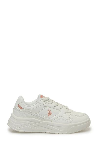 U.S. Polo Assn. BAZA. Polo Assn. Martha White Powder - Pantofi sport confortabili pentru femei