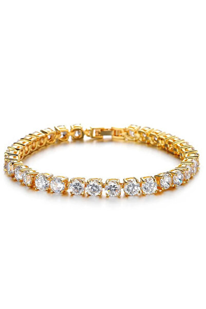 Forentina Zirkon Taşlı 14gp Altın Kaplama Kadın Bileklik - Ps0514