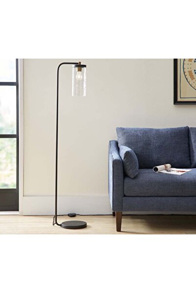 Pottery Barn Raylan Geri Dönüştürülmüş Cam Malzemeden Zemin Lambası