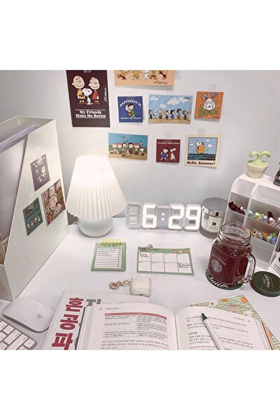 Genel Markalar 3D dijital LED Uzay Tasarım Yeni Nesil Masa Duvar Saati ayarla...