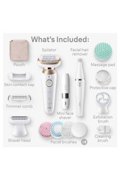 Braun Silk-épil 9 Flex SkinSpa, Hair Removal Device, Wet & Dry Epilator - SES 9681 3D