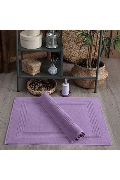 Sevim Set prosoape 2 piese cu dungi liliac - 60x80cm, 100% bumbac, modele moi