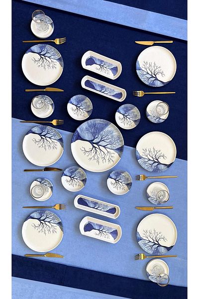 Borser Tree of Life 21 Piece Breakfast Set for 6