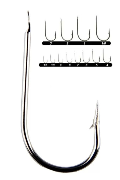 YOUVELLA 1353 Kısa Pala Olta İğnesi 100'lü Kutu Nikel 3