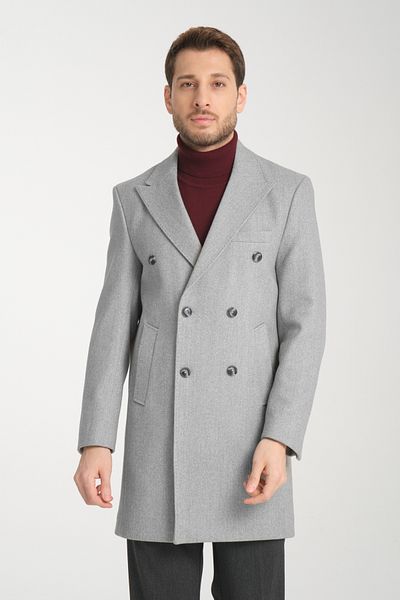 Frappoli Ανδρικό παλτό με διπλό στήθος Standard Fit
