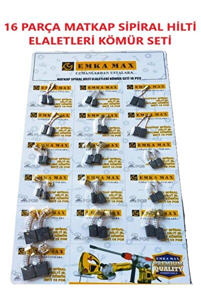 Speed Out Hilti Matkap Sipiral Jet Taşı El Aletleri Kömür Seti 16 Parça Darbe...