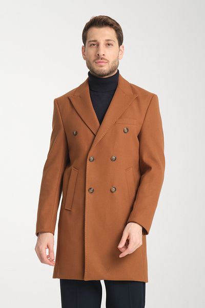 Frappoli Ανδρικό παλτό με διπλό στήθος Standard Fit