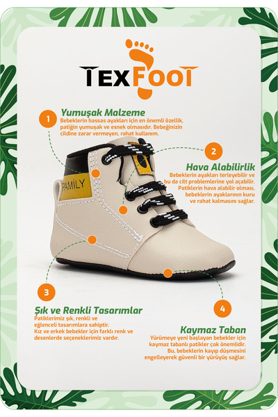 TexFoot Rambo Ergonomic Baby Booties - Soft Material, Anti-Sweat, Fashionable and Colorful