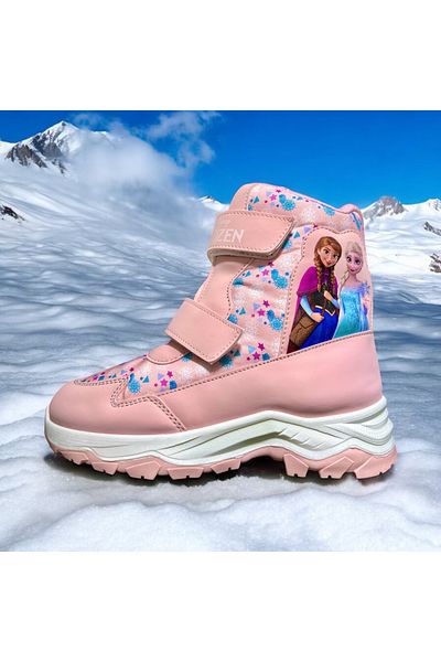 Frozen Waterproof Elsa Children's Snow Boots, Velcro Snow Boots, Non-Slip Sole