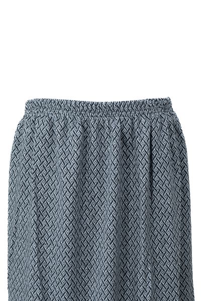 Oppland Fusta groasă de iarnă pentru femei, țesătură jacquard din bumbac, cu talie elastică, cu model floral, potrivire relaxată
