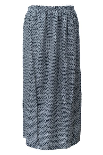 Oppland Fusta groasă de iarnă pentru femei, țesătură jacquard din bumbac, cu talie elastică, cu model floral, potrivire relaxată