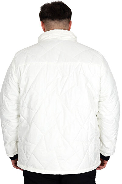 ModeXL Mode XL Великий розмір Чоловічий Прямий комір Капітоне Куртка U24613 Екрю