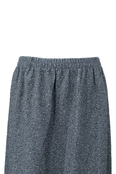 Oppland Fusta groasă de iarnă pentru femei, țesătură jacquard din bumbac, cu talie elastică, cu model floral, potrivire relaxată