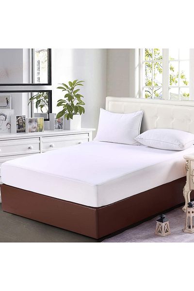 CASPARA Liquid Proof Cotton Fitted Mattresses I - Mattress Protector, Double and Single