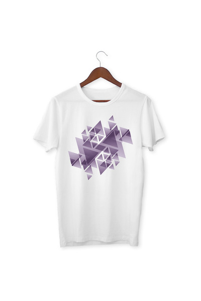 ALPŞAN TİCARET Asymmetrical Shape Printed Bayaz T-Shirt Adult/Kids White T-Shirt