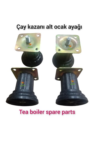 SAFİR ÇAY KAZANLARI Tea Boiler Foot 4Pcs Height Adjustable Feet for the Sub-Cooker. Sapphire Tea Boiler Foot
