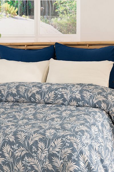 Cozy Nest مفرش سرير مزدوج مطبوع - قطن طبيعي 100%، نمط بيكيه، 190x220 سم (7 أنماط مختلفة)