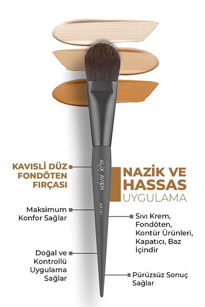 Alix Avien Curved Flat Foundation Brush - Flat Foundation Brush