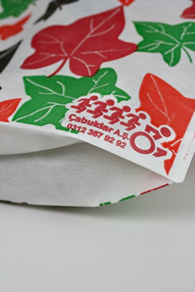 ÇABUKLAR Bez Çanta Körüklü Yapraklar (40x40x10 cm) - 50 Adet