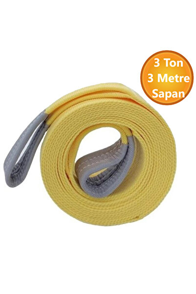 NUBLADO Vinç Sapan Polyester Spanzet 3 Ton 2 Metre Sarı Sağlam Yük Kaldırma T...