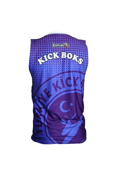 Dragondo Kf1007 Kick Boxing Singlet Blue Kick Boxing Singlet