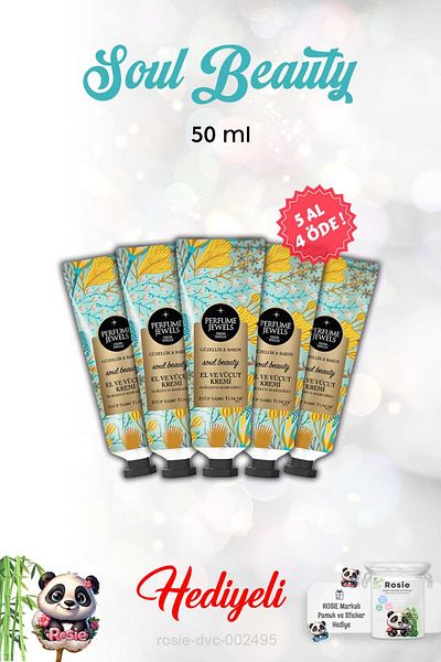 Eyüp Sabri Tuncer Soul Beauty 50 ml Hand and Body Cream - Buy 5 Get 4 Rosie