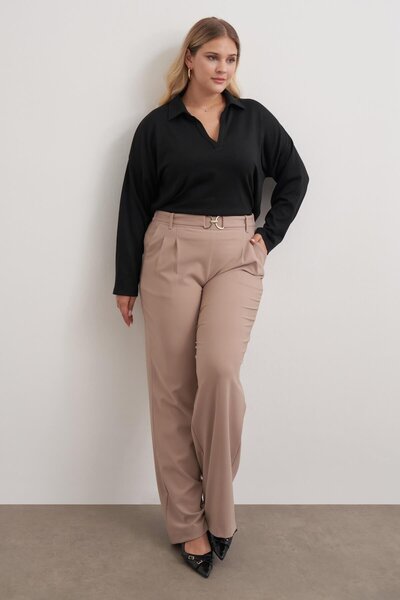 MYLİNE Polo Yaka Triko Bluz