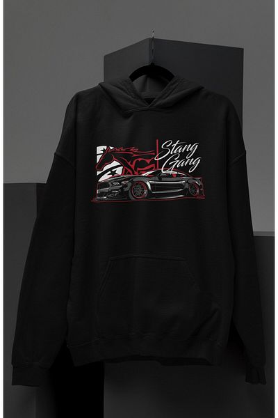 Fuddy Moda Ford Mustang Unisex Hooded Oversize Sweatshirt