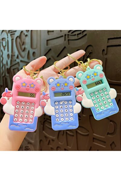 gaman 1 Adet Yıldızlı Ayıcık Çocuk Öğrenci Hesap Makinesi Arkası Oyunlu Çanta...