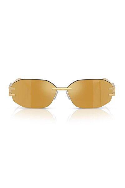 Versace Ve 2274 10027P 58 Women's Geometric Gold Metal Sunglasses