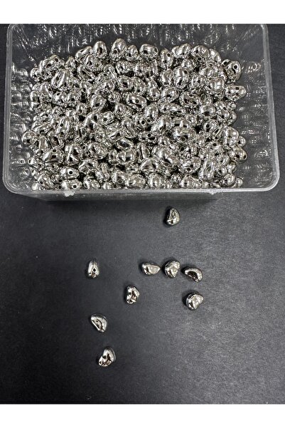 LİVZA BİJUTERİ Kaplama Gümüş Renk Plastik Inci Boncuk (yamuk Inci) 20 gram