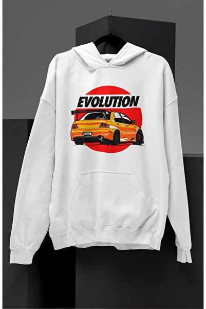 Fuddy Moda Унісекс оверсайз худі з капюшоном і принтом Evolution Car