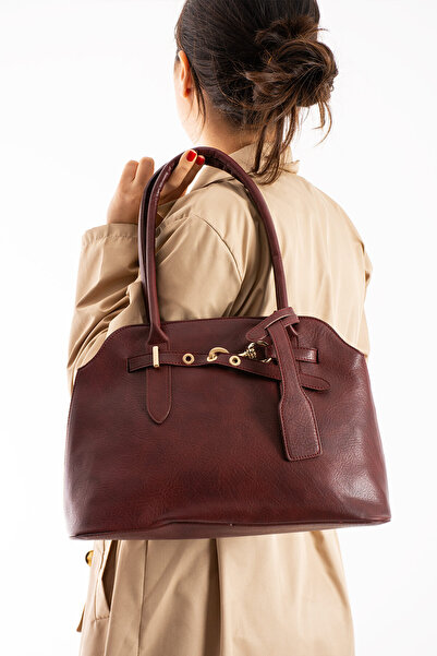 Daj Company Geantă retro de mână și de umăr pentru femei, cu detaliu de curea...