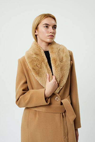 Veger Yakası Kürklü (kürk çıkabilir) Şal yaka Klasik Kruvaze Kaşe Kaban