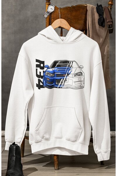 Fuddy Moda R34 Štampano Unisex Oversize kroj Sa kapuljačom Dukserica - Hoodie...