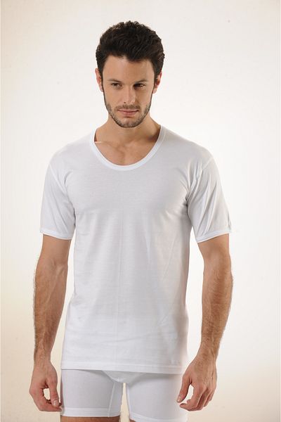 Hmd Ανδρικό Plus Size - 5 τεμάχια Single Jersey Crew Neck Άνετο εσώρουχο 100% βαμβάκι